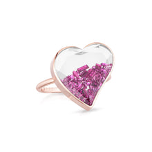 Load image into Gallery viewer, Afago Ruby Ring Rings - Moritz Glik Elos Heart diamonds
