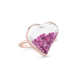 Afago Ruby Ring Rings - Moritz Glik Elos Heart diamonds
