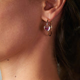 Aro 25 Ruby Hoops Earrings - Moritz Glik Hoops rubies Apura