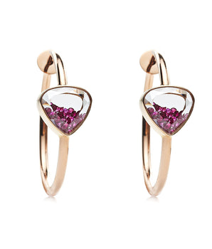 Aro 25 Ruby Hoops Earrings - Moritz Glik Hoops rubies Apura