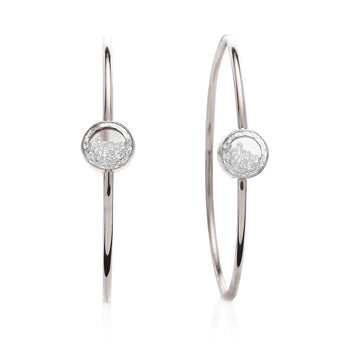 Aro 50 Diamond Hoops Earrings - Moritz Glik diamonds