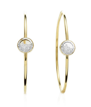 Aro 50 Diamond Hoops Earrings - Moritz Glik diamonds fall edit Apura