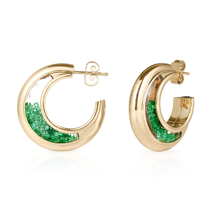 Artemis Earrings Emerald Earrings - Moritz Glik Roda emeralds