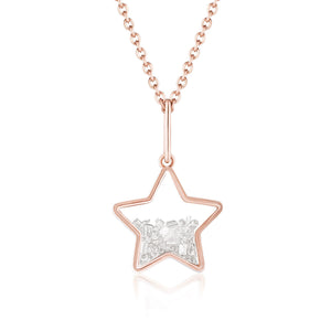 Baby Star Shaker Pendant Necklaces - Moritz Glik diamonds Kaleidoscope Colors Celestial