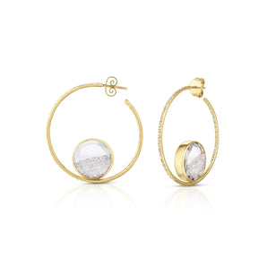 Baile Pave Hoops Earrings - Moritz Glik diamonds Hoops Circo