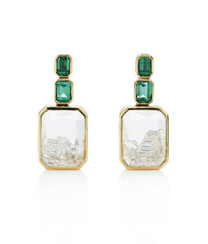 Bala Shaker Earrings Earrings - Moritz Glik diamonds emeralds Apura