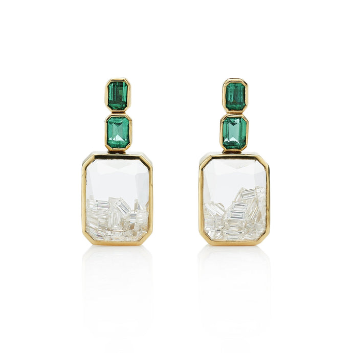 Bala Shaker Earrings Earrings - Moritz Glik diamonds emeralds Apura