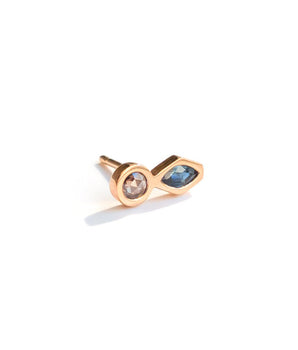 Bang Diamond and Sapphire Stud Earrings - Moritz Glik Ready to Ship sapphires diamonds