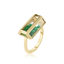 Load image into Gallery viewer, Bau Shaker Ring Emerald Ring - Moritz Glik janela Ready to Ship emeralds
