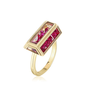 Baú Shaker Ring Ruby Rings - Moritz Glik Elos diamonds