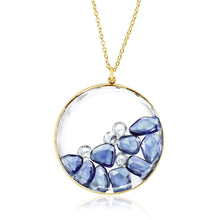 Load image into Gallery viewer, Big Blue Sapphire Pendent Necklaces - Moritz Glik Kaleidoscope Colors sapphires diamonds
