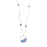 Big Blue Sapphire Pendent Necklaces - Moritz Glik Kaleidoscope Colors sapphires diamonds