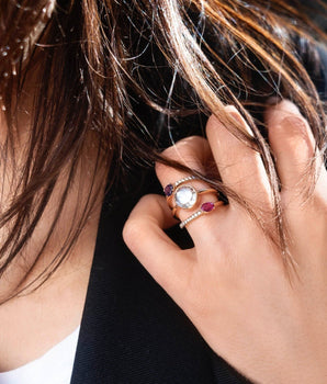 Black Triple Band Shaker Ring Rings - Moritz Glik diamonds fall edit Apollo