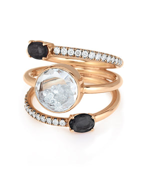 Black Triple Band Shaker Ring Rings - Moritz Glik diamonds fall edit Apollo