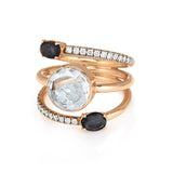 Black Triple Band Shaker Ring Rings - Moritz Glik diamonds fall edit Apollo