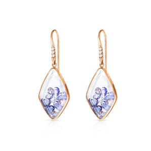 Blue Sapphire Kite Earrings Earrings - Moritz Glik sapphires Kaleidoscope Colors