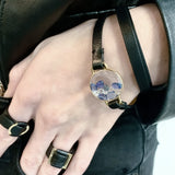 Blue Sapphire Leather Bracelet Bracelets - Moritz Glik Kaleidoscope Colors Leather diamonds