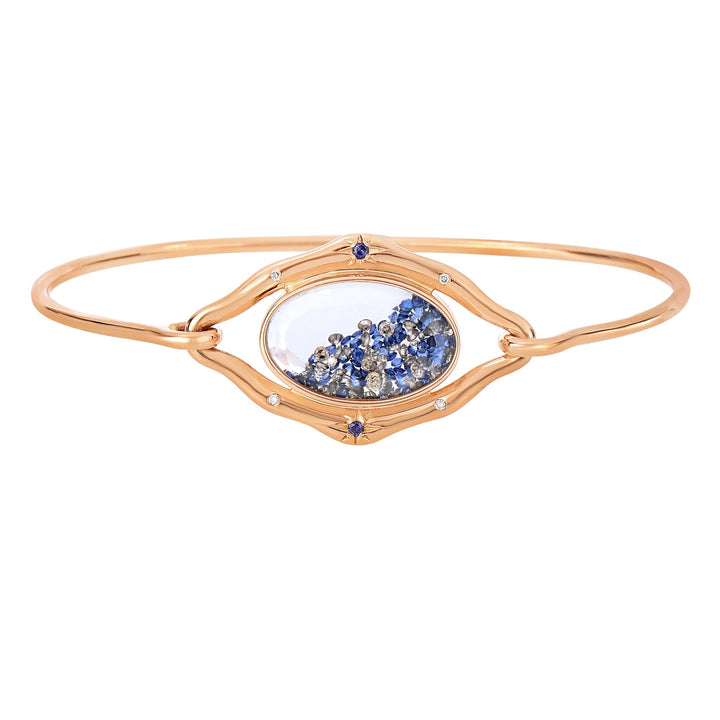 Blue Sapphire Oval Shaker Bracelet Bracelets - Moritz Glik Ready to Ship sapphires Archived