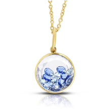 Load image into Gallery viewer, Blue Sapphire Shaker Pendant Necklaces - Moritz Glik Kaleidoscope Colors sapphires diamonds
