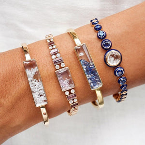 Blue Sapphires Shaker Bangle (Limited Edition) Bracelets - Moritz Glik Core Kaleidoscope Colors Colors