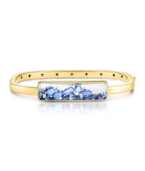 Blue Sapphires Shaker Bangle (Limited Edition) Bracelets - Moritz Glik Core Kaleidoscope Colors Colors