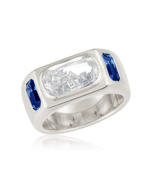 Brado Cigar Band Sapphire Rings - Moritz Glik diamonds Elos Cigar Band