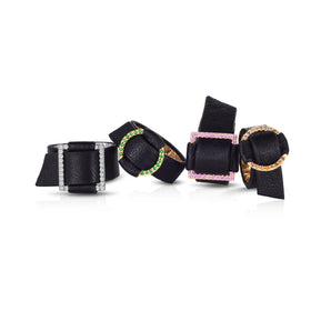 Buckle Diamond and Leather Ring Rings - Moritz Glik Leather diamonds