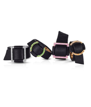 Buckle Diamond and Leather Ring Rings - Moritz Glik Leather diamonds