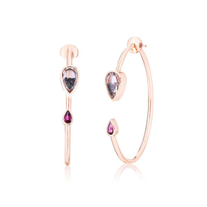 Cava Hoop Earrings Black & Ruby Earrings - Moritz Glik Circo fall edit black diamond