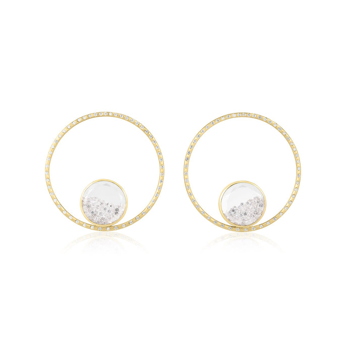 Circo 38 Pave Earrings Earrings - Moritz Glik diamonds Hoops Circo