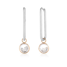 Load image into Gallery viewer, Clipe Two-Tone Hoop Earrings Earrings - Moritz Glik diamonds fall edit Circo

