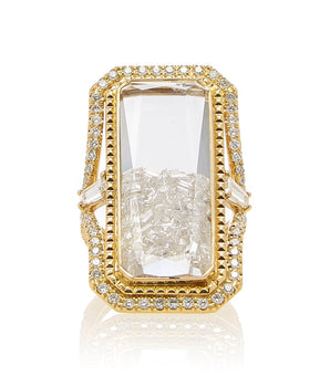 Cocktail Shaker Ring Rings - Moritz Glik Core diamonds Cocktail Ring