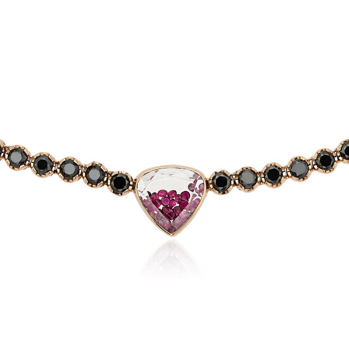 Corda Shaker Choker Necklaces - Moritz Glik diamonds Heart Apura