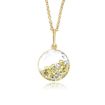 Core 12 Yellow Pendant Necklaces - Moritz Glik diamonds Kaleidoscope Colors Core