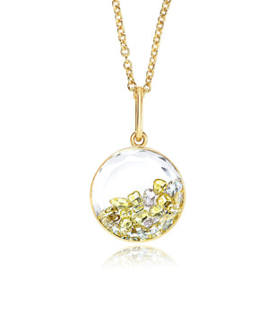 Core 12 Yellow Pendant Necklaces - Moritz Glik diamonds Kaleidoscope Colors Core