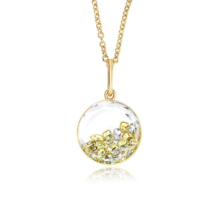 Core 12 Yellow Pendant Necklaces - Moritz Glik diamonds Kaleidoscope Colors Core