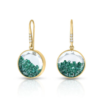 Core 15 Emerald Earrings Earrings - Moritz Glik emeralds Kaleidoscope Colors Core