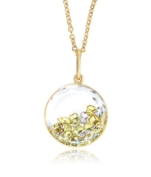 Core 18 Yellow Pendant Necklaces - Moritz Glik diamonds Kaleidoscope Colors Core