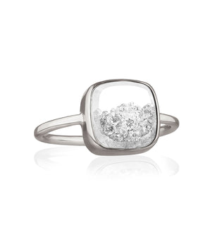 Core Diamond Shaker Ring - Cushion Rings - Moritz Glik Core diamonds Alternative Bridal