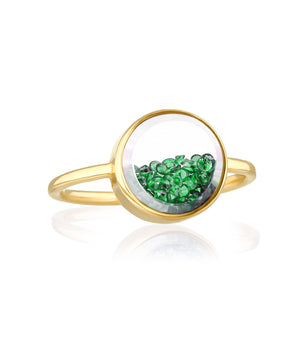 Core Emerald Shaker Ring - Round Rings - Moritz Glik emeralds fall edit Core