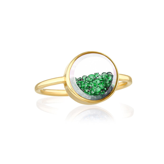 Core Emerald Shaker Ring - Round Rings - Moritz Glik emeralds fall edit Core
