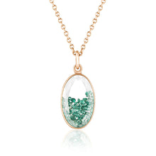 Load image into Gallery viewer, Core Oval Emerald Pendant Necklaces - Moritz Glik emeralds Kaleidoscope Colors Core
