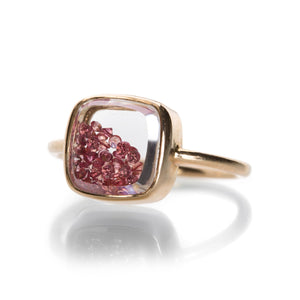 Core Shaker Ring Coral Rings - Moritz Glik Core diamonds Alternative Bridal