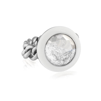 Curb Chain Enamel Ring Rings - Moritz Glik diamonds Enamel Apura