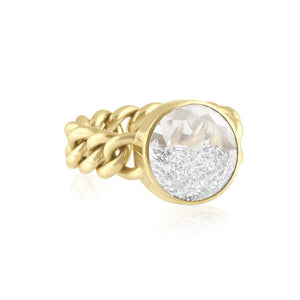 Curb Chain Shaker Ring Rings - Moritz Glik Elos diamonds