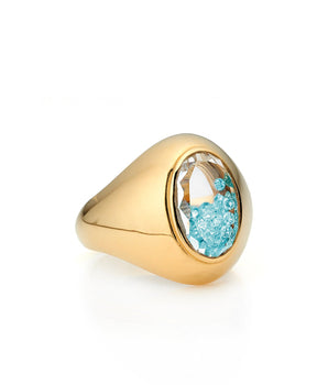 Dedinho Signet Ring Paraiba Ring - Moritz Glik Ready to Ship Paraíba Tourmaline