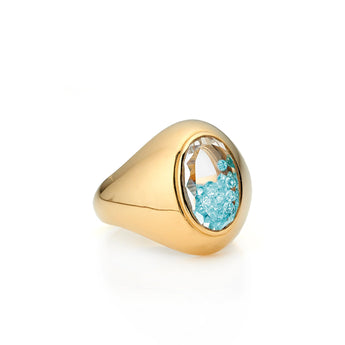 Dedinho Signet Ring Paraiba Ring - Moritz Glik Ready to Ship Paraíba Tourmaline