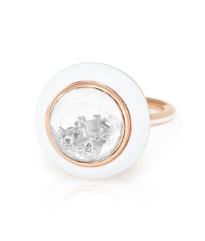 Diamond Donut Enamel Ring Rings - Moritz Glik Enamel Valentines diamonds