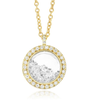 Diamond Halo Pendant Necklaces - Moritz Glik diamonds Core