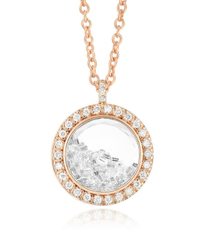 Diamond Halo Pendant Necklaces - Moritz Glik diamonds Core